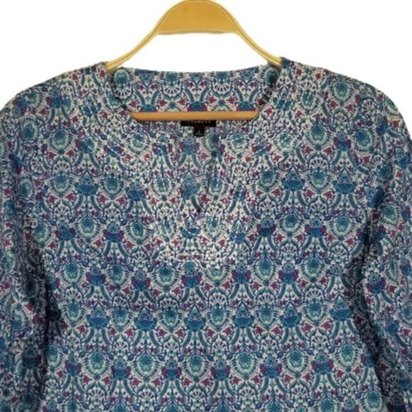 Talbots Lightweight Floral Paisley Printed Tunic - Picture 2 of 5